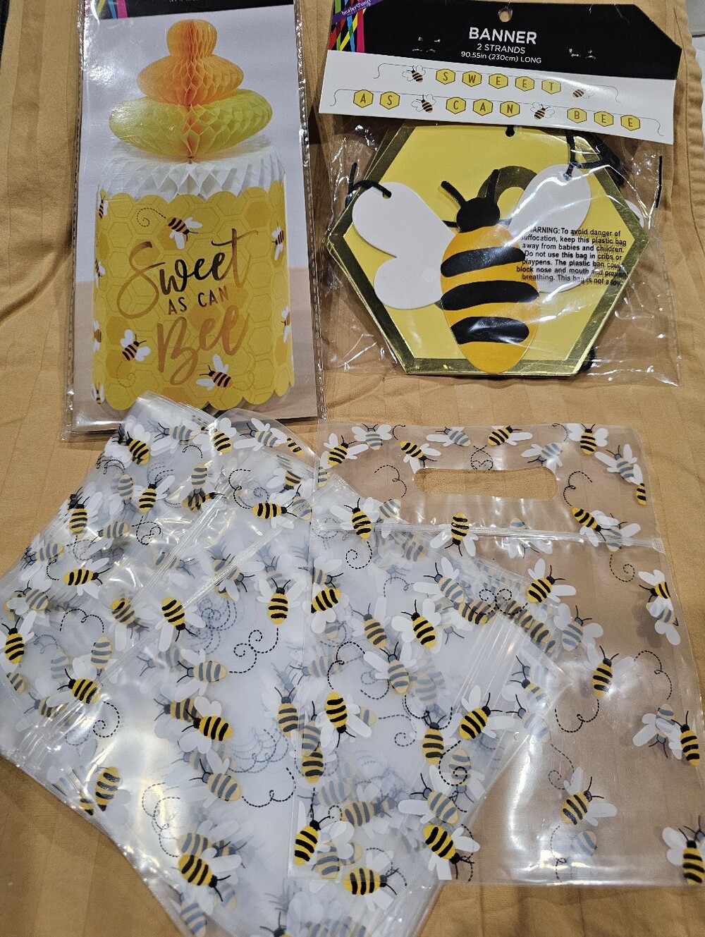Sweet As Can Bee Party Decor/ YellowBee-Themed/Bee Banner/BabyBottle Centerpiece